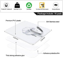 Load image into Gallery viewer, 10 sticky Heavy Duty Self Sticky Hooks