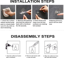 Load image into Gallery viewer, 10 sticky Heavy Duty Self Sticky Hooks