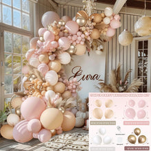 Load image into Gallery viewer, 144pcs Boho Balloon Garland Arch Kit, Nude Neutral Balloon Set for Engagement, Wedding Birthday Party Decorations