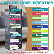 Load image into Gallery viewer, 5 Tier Shelf Hanging Closet Organizer