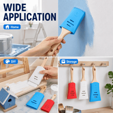 Load image into Gallery viewer, 6 Pack Silicone Paint Brush Holders, Paint Brush Protector Covers with Storage Rack, 3 Sizes Art Brush Organizer for Artists, Painting Supplies Storage with Hanging Hooks