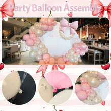 Load image into Gallery viewer, 108PCS Pearl Pink Series Balloon Arch Garland Set, Princess Theme Decor Balloons for Birthday Backdrop and Birthday Party Layout Supplies
