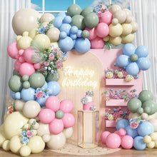 Load image into Gallery viewer, Pastel Pink Light Blue Sage Green Cream Balloon Garland Arch Kit, Multi Tone Balloon Set for Birthday Party, Wedding, Bridal Shower, Graduation, Bachelorette, Engagement &amp; Celebration Backdrop Decorations
