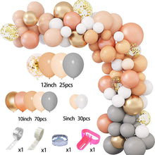 Load image into Gallery viewer, GDGDTOO Gray White Gold Neutral Balloon Garland Kit, Assorted Party Balloons for Birthday Wedding Engagement Graduation All Occasion Party Decor

