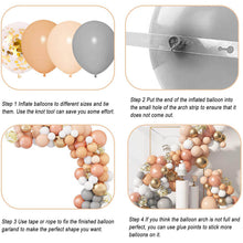 Load image into Gallery viewer, GDGDTOO Gray White Gold Neutral Balloon Garland Kit, Assorted Party Balloons for Birthday Wedding Engagement Graduation All Occasion Party Decor
