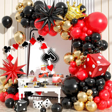 Load image into Gallery viewer, GDGDTOO Black Red Gold Assorted Party Balloons for Birthday Wedding Engagement Graduation All Occasion Party Decor
