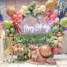 Load image into Gallery viewer, 103PCS Jungle Lion Woodland Animal Balloon Garland Kit, Safari Balloon Arch Decorations for Birthday Party, Baby Shower Backdrop Supplies
