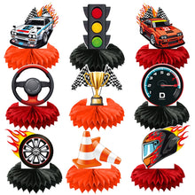 Load image into Gallery viewer, GDGDTOO Racing Party Decorations Kit - Race Car Themed Honeycomb Centerpieces and Table Decor for Sports &amp; Racing Celebration Party Decorations
