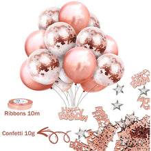 Load image into Gallery viewer, GDGDTOO Rose Gold Birthday Party Balloon Decor Kit, Assorted Party Balloons for Birthday Wedding Engagement Graduation All Occasion Party Decor

