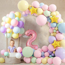 Load image into Gallery viewer, 145PCS Pastel Macaron Unicorn Balloon Garland Arch Kit, Rainbow &amp; Star Balloon Decorations for Unicorn Birthday Party, Baby Shower, Kids Celebration &amp; Photo Backdrop Decor
