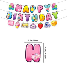 Load image into Gallery viewer, Party decoration in Colombia Party decoration in Colombia Bun Theme Birthday Decor Set, Banner, Cake Topper &amp; Balloons, Kids Birthday Party Supplies
