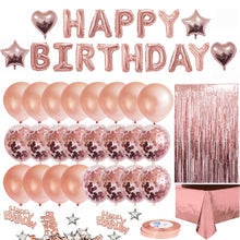 Load image into Gallery viewer, GDGDTOO Rose Gold Birthday Party Balloon Decor Kit, Assorted Party Balloons for Birthday Wedding Engagement Graduation All Occasion Party Decor
