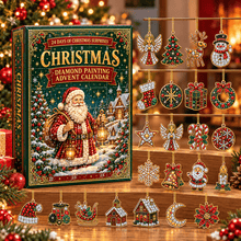 Load image into Gallery viewer, Christmas Party Supplies Advent Calendar Blind Box with Diamond Painting Hanging Ornaments Festive Decor Hanging Gift Blind Bag for Xmas Tree Home Decor

