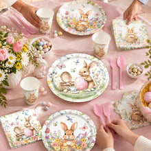 Load image into Gallery viewer, Party decoration in Colombia Party decoration in Colombia Easter Bunny Theme Party Supplies Set Birthday Plates Banner Decorations Spring Holiday Party Favors for Kids Birthday Party Decorations
