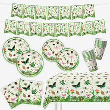 Load image into Gallery viewer, 52PCS Butterfly Insect Theme Disposable Tableware Set, Paper Plates, Cups, Knives, Forks &amp; Spoons for Birthday Party, Garden Celebration, Nature Theme Table Decor &amp; Party Supplies
