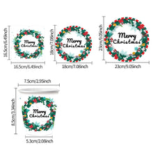 Load image into Gallery viewer, 50PCS Christmas Disposable Tableware Set, Xmas Paper Plates Cups Napkins Cutlery Kit, Merry Christmas Holiday Party Supplies for Family Dinner, Home Gathering, Winter New Year Decor, Serves 10/20 Guests
