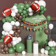 Load image into Gallery viewer, 114PCS Football Balloon Garland Arch Kit, Sports Theme Balloon Decorations for Birthday Party, Game Day Celebration, Football Event &amp; Photo Backdrop Supplies
