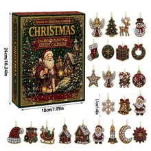 Load image into Gallery viewer, Christmas Party Supplies Advent Calendar Blind Box with Diamond Painting Hanging Ornaments Festive Decor Hanging Gift Blind Bag for Xmas Tree Home Decor
