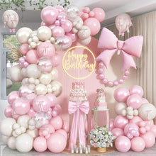 Load image into Gallery viewer, 108PCS Pearl Pink Series Balloon Arch Garland Set, Princess Theme Decor Balloons for Birthday Backdrop and Birthday Party Layout Supplies
