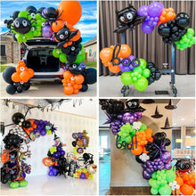 Load image into Gallery viewer, 133PCS Halloween Themed Balloon Garland Arch Kit, Spooky Balloon Decor Supplies for Halloween Party Scene Arrangement
