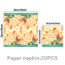 Load image into Gallery viewer, 82PCS Ocean Themed Tropical Disposable Tableware Set, Under The Sea Party Supplies with Plates Napkins Cups Cutlery Banner Tablecloth for Birthday Baby Shower Pool Beach Luau Summer Party Decorations
