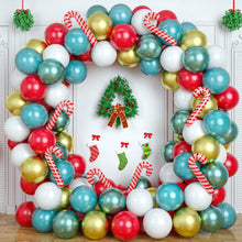 Load image into Gallery viewer, GDGDTOO Christmas Balloon Arch Garland Kit, Red Teal White Gold Balloons for Xmas Winter Holiday Party Decorations
