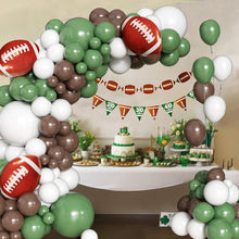 Load image into Gallery viewer, 114PCS Football Balloon Garland Arch Kit, Sports Theme Balloon Decorations for Birthday Party, Game Day Celebration, Football Event &amp; Photo Backdrop Supplies
