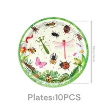 Load image into Gallery viewer, 52PCS Butterfly Insect Theme Disposable Tableware Set, Paper Plates, Cups, Knives, Forks &amp; Spoons for Birthday Party, Garden Celebration, Nature Theme Table Decor &amp; Party Supplies
