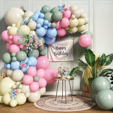Load image into Gallery viewer, Pastel Pink Light Blue Sage Green Cream Balloon Garland Arch Kit, Multi Tone Balloon Set for Birthday Party, Wedding, Bridal Shower, Graduation, Bachelorette, Engagement &amp; Celebration Backdrop Decorations
