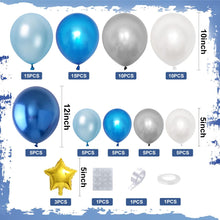 Load image into Gallery viewer, 81PCS Outer Space Themed Balloon Garland Kit, Silver Gray Star Balloon Chain Decor Set, Birthday Party &amp; Gender Reveal Scene Layout Photo Background Decor Supplies
