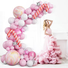 Load image into Gallery viewer, GDGDTOO Pink White Balloon Arch Garland Kit, Pastel Tone Balloons for Birthday Baptism Celebration Party Decorations
