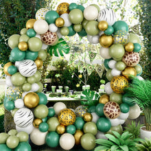 Load image into Gallery viewer, 105PCS Woodland Animal Balloon Garland Arch Kit, Raccoon Deer Themed Balloon Set for 1st Birthday Party Backdrop Decor Supplies
