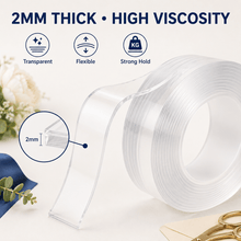 Load image into Gallery viewer, 9 Pack Nano Tape, Reusable Double Sided Clear Gel Adhesive Tape for DIY Crafts, Art Projects, Handmade Decorations, Home Decor, Christmas &amp; Halloween Craft Supplies
