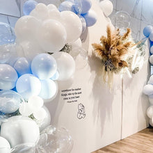 Load image into Gallery viewer, GDGDTOO Light Blue White Bow Balloon Garland Kit, Multi-size Party Balloons for Wedding Birthday Engagement Graduation Universal Party Decor
