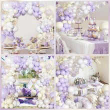 Load image into Gallery viewer, Lavender Cream White Balloon Arch Garland Kit, Pastel Purple Balloon Set for Birthday Party, Wedding, Anniversary, Bridal Shower, Engagement &amp; Elegant Celebration Backdrop Decorations
