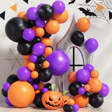 Load image into Gallery viewer, 125PCS Halloween Balloon Garland Kit, Halloween Themed Balloon Set, Decor Supplies for Halloween Party Scene Arrangement
