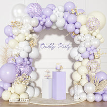Load image into Gallery viewer, Lavender Cream White Balloon Arch Garland Kit, Pastel Purple Balloon Set for Birthday Party, Wedding, Anniversary, Bridal Shower, Engagement &amp; Elegant Celebration Backdrop Decorations
