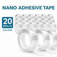 Load image into Gallery viewer, 20 Pack Nano Tape, Reusable Double Sided Clear Gel Adhesive Tape for DIY Crafts, Scrapbooking, Art Projects, Handmade Decorations, Home Decor, Christmas &amp; Halloween Craft Supplies
