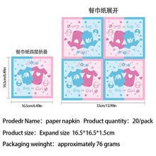 Load image into Gallery viewer, 92PCS Gender Reveal Party Supplies Set, Boy or Girl Baby Shower Decorations with Disposable Paper Plates, Cups, Napkins, Tablecloth, Banner, Balloons, Forks, Knives &amp; Spoons
