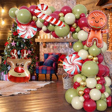 Load image into Gallery viewer, GDGDTOO Christmas Balloon Arch Garland Kit, Burgundy Sage Green Cream Gold Balloons for Xmas Winter Holiday Party Decorations
