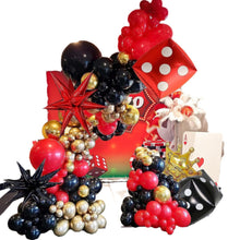 Load image into Gallery viewer, GDGDTOO Black Red Gold Assorted Party Balloons for Birthday Wedding Engagement Graduation All Occasion Party Decor
