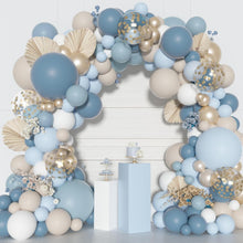 Load image into Gallery viewer, GDGDTOO Dusty Blue Beige White Balloon Garland Arch Kit, Party Balloon Supplies for Wedding Graduation Bachelorette Engagement Birthday Backdrop Party Decorations
