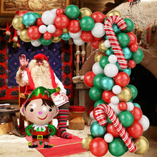 Load image into Gallery viewer, GDGDTOO Christmas Balloon Arch Garland Kit, Red Green Teal Gold White Balloons for Xmas Winter Holiday Party Decorations
