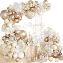 Load image into Gallery viewer, Champagne Gold Wedding Themed Balloon Garland Arch Kit, Pearlescent Balloon Chain Set for Wedding Birthday Party Decorations
