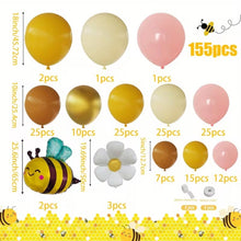 Load image into Gallery viewer, 155 Pcs Sunflower Daisy Bee Balloon Garland Arch Kit, Yellow Boho Floral Balloons Set, Sunflower Themed Party Decor Supplies for Wedding, Bridal Shower, Birthday, Garden Engagement Backdrop Decorations
