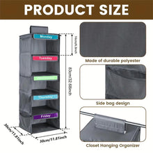 Load image into Gallery viewer, 5 Tier Shelf Hanging Closet Organizer
