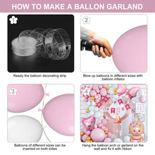 Load image into Gallery viewer, 106PCS Pink White Butterfly Balloon Garland Arch Kit, First Tooth Themed Decor for Baby Shower Birthday Party Backdrop Supplies
