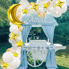 Load image into Gallery viewer, 79PCS White Gold Sta Moon Balloon Garland Kit, Celestial Balloon Arch Decorations for Birthday Party, Baby Shower, Wedding Backdrop
