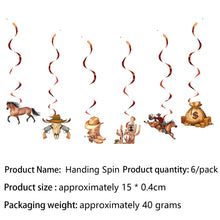 Load image into Gallery viewer, Western Cowboy Boot Party Decorations Set, Cowboy Birthday Banner Bunting with Disposable Tablecloth, Rustic Western Rodeo Theme Party Supplies for Birthday Celebration &amp; Event Decor
