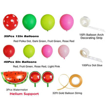 Load image into Gallery viewer, Hawaiian Luau Themed Balloon Garland Arch Kit, Watermelon Balloon Chain Decor Set, Summer Beach Birthday Party Photo Background Decorations
